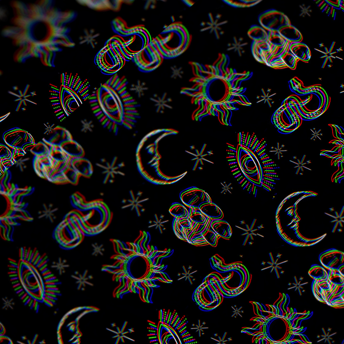 Purplehecate Eye of the Serpent Stars Satin Cross Back Mini Dress