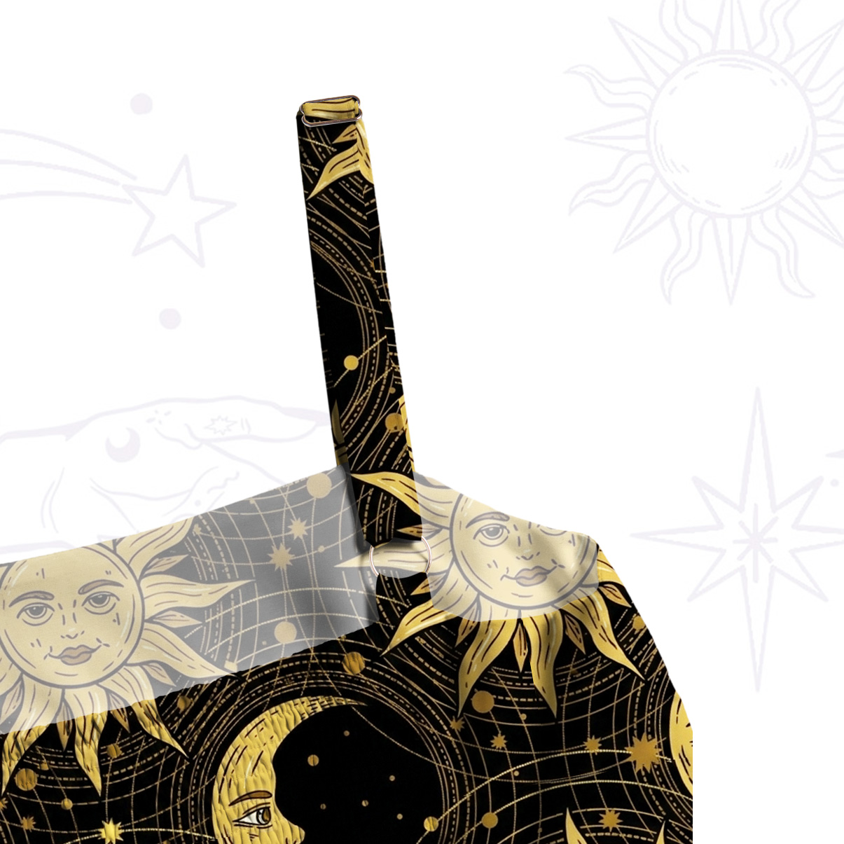 Purplehecate Solar Mystic Wide Straps Maxi Dress