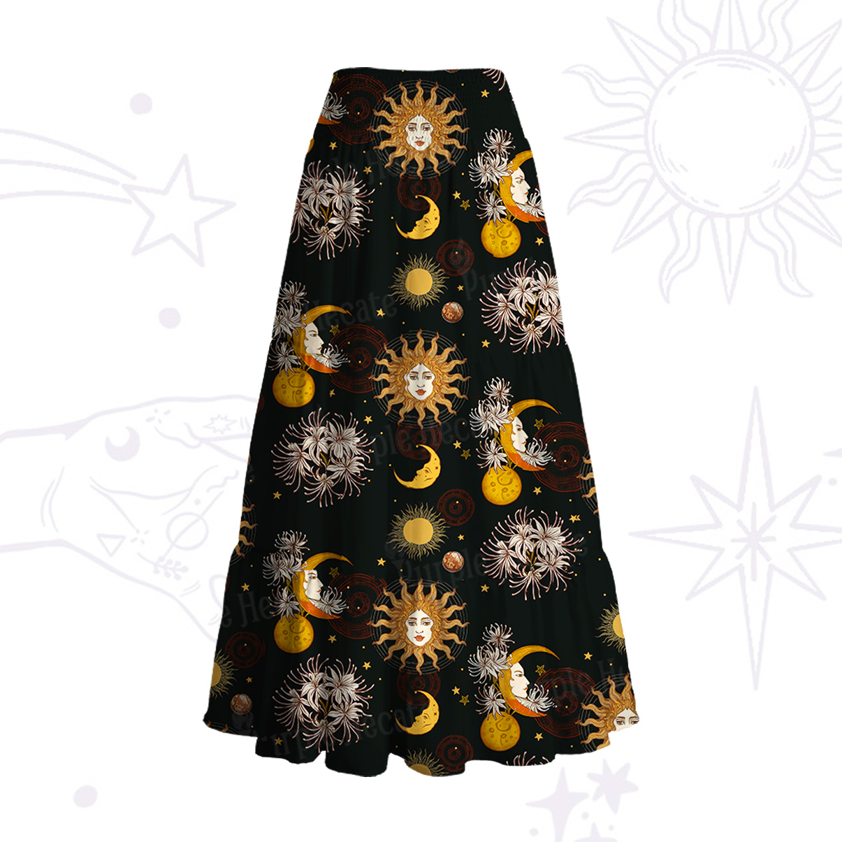 Purplehecate Stellar Symphony Convertible Maxi Skirt