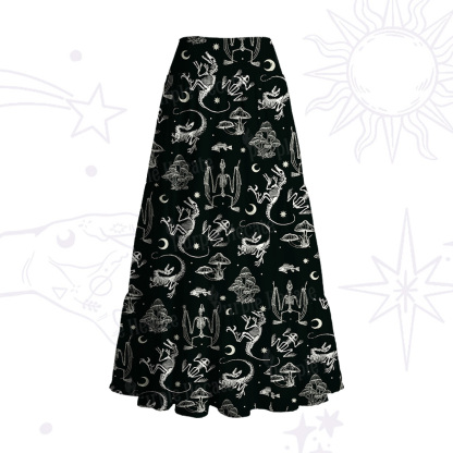 Purplehecate Prehistoric Fantasy Convertible Maxi Skirt