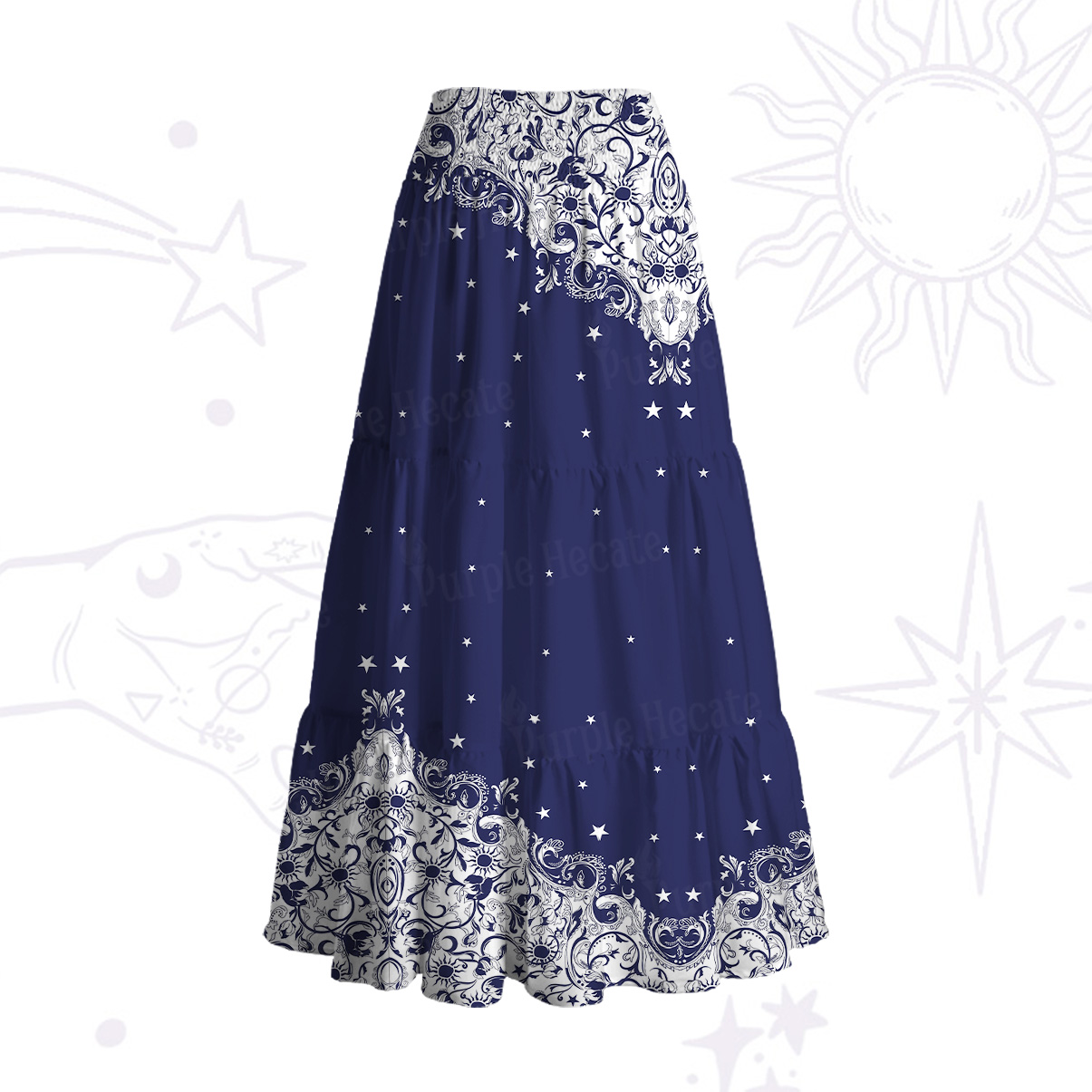 Purplehecate Midnight Star Convertible Maxi Skirt