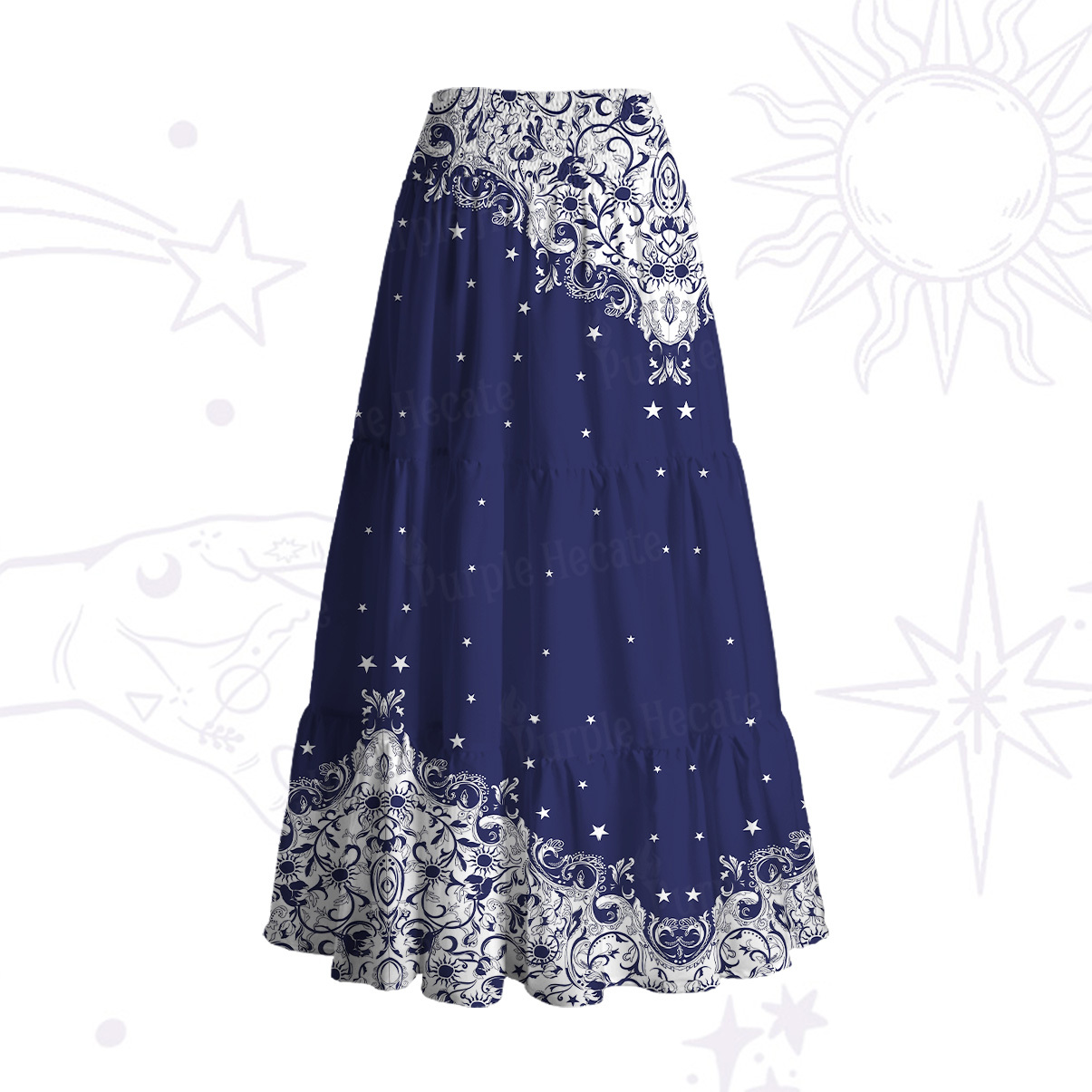Purplehecate Midnight Star Convertible Maxi Skirt