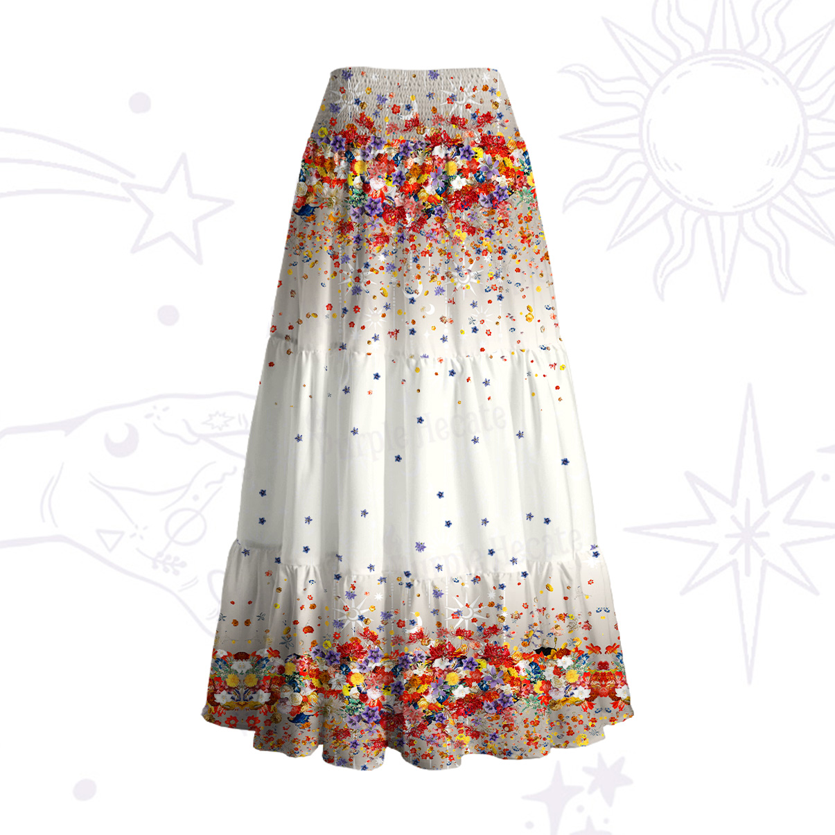Purplehecate Spring Garden Convertible Maxi Skirt