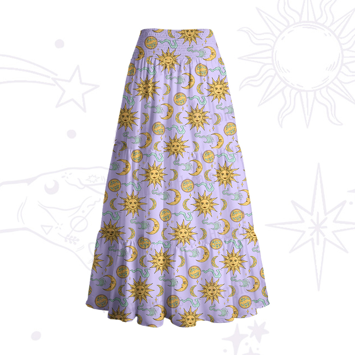 [Copy][Copy]Purplehecate Magic of Sun and Moon Convertible Maxi Skirt