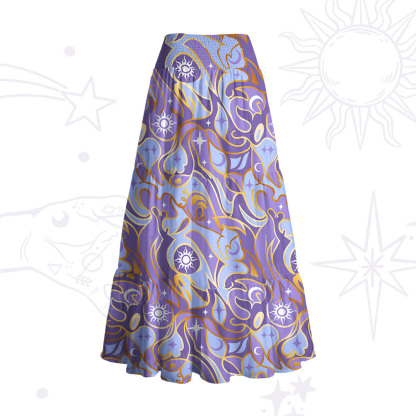 Purplehecate Divination Night Print Convertible Maxi Skirt
