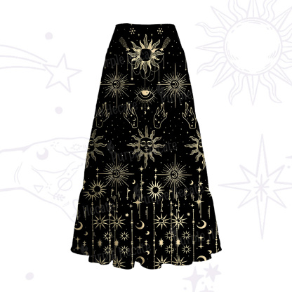 Purplehecate Solar Oracle Convertible Maxi Skirt