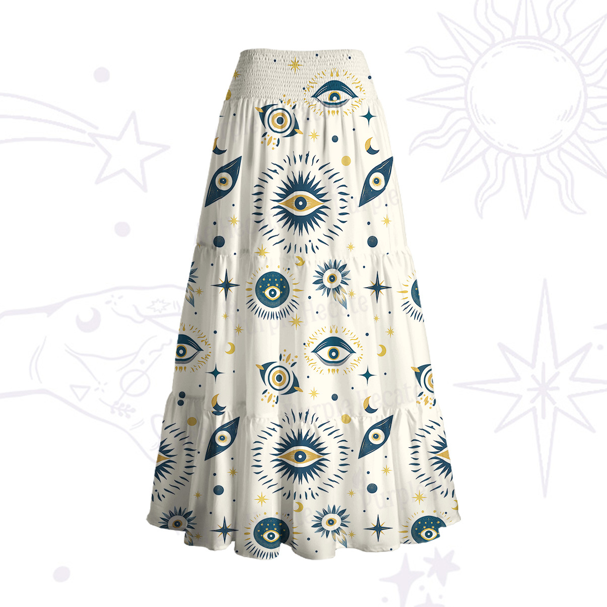 Purplehecate Sun Eye Convertible Maxi Skirt