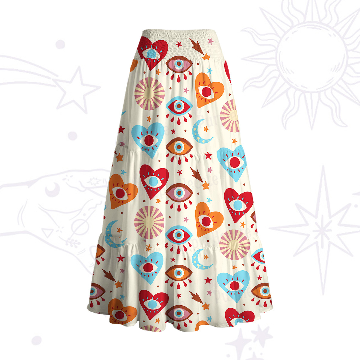 Purplehecate The Enchanted Eye of Love Convertible Maxi Skirt