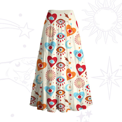 Purplehecate The Enchanted Eye of Love Convertible Maxi Skirt