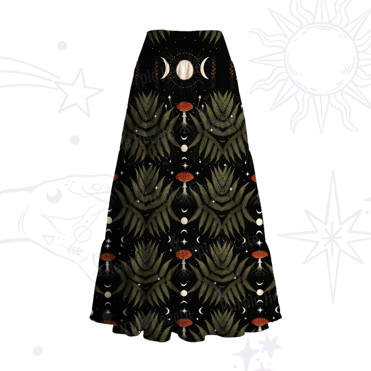 Purplehecate Moonlit Mushroom Gown Convertible Maxi Skirt