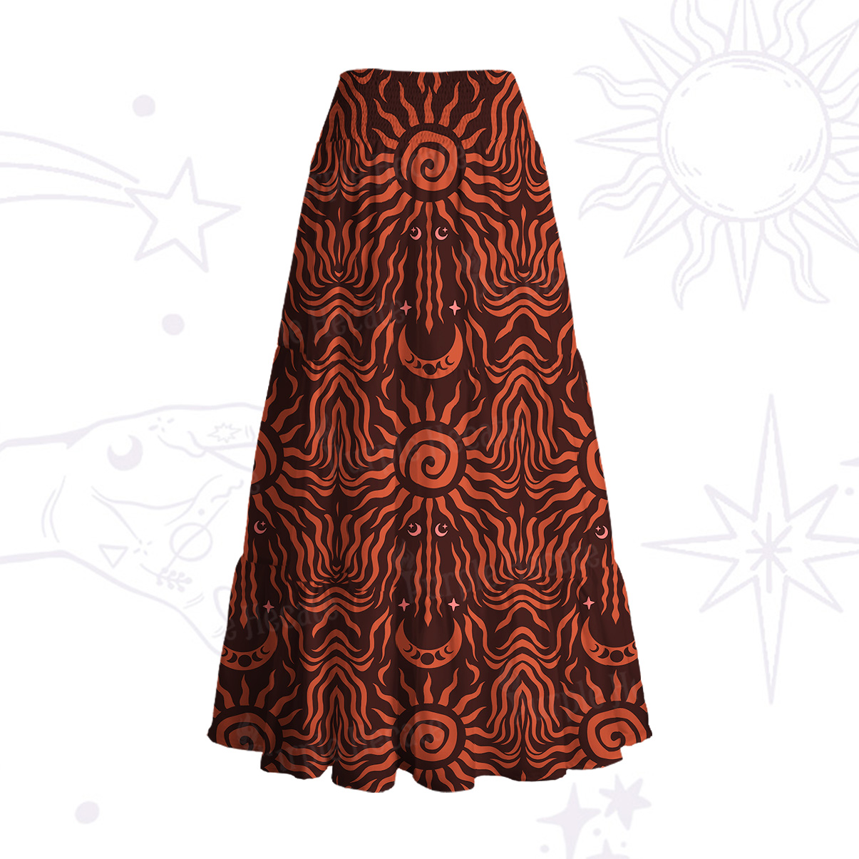 Purplehecate Solar Ritual Convertible Maxi Skirt