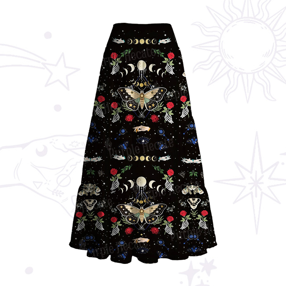 Purplehecate Moonlight Metamorphosis Convertible Maxi Skirt