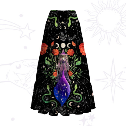 Purplehecate Moon Witch Garden Convertible Maxi Skirt