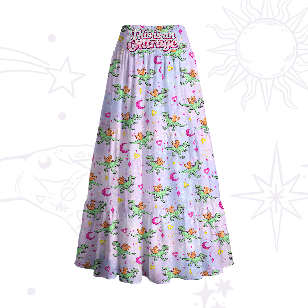 Purplehecate This is an Outrage Convertible Maxi Skirt