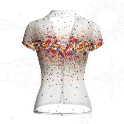 Purplehecate Spring Garden Mesh Button Up Shirt