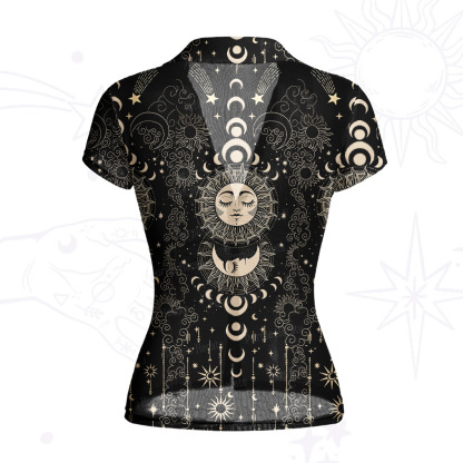 Purplehecate Lunar Eclipse Mesh Button Up Top
