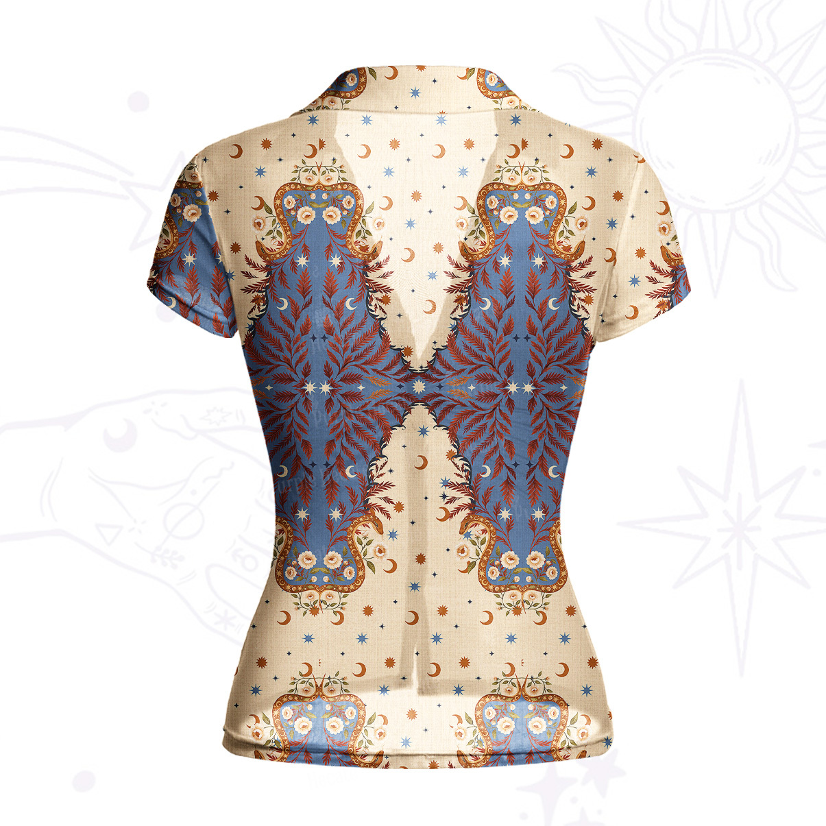 Purplehecate Celestial Ascension Mesh Button Up Shirt