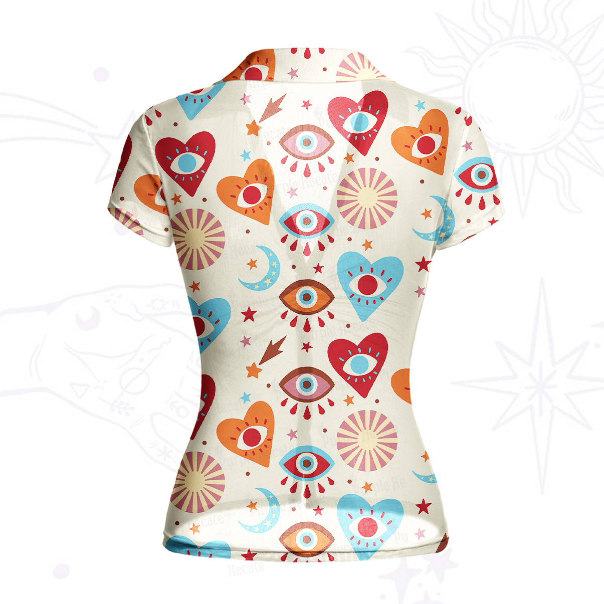 Purplehecate The Enchanted Eye of Love Mesh Button Up Shirt