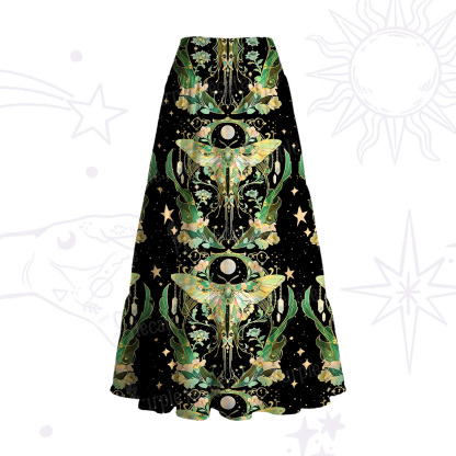 Purplehecate Moon Moth Rave Convertible Maxi Skirt
