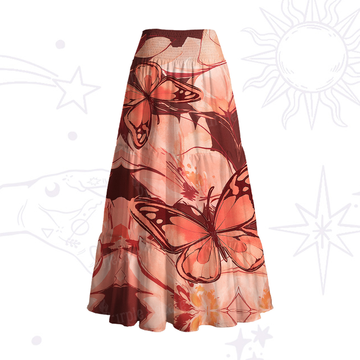 Purplehecate Metamorphosis Spell Convertible Maxi Skirt