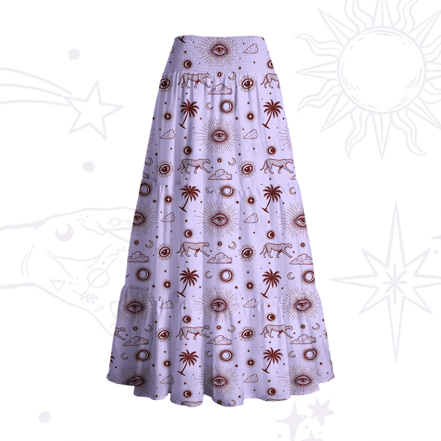 Purplehecate Eye of the Universe Convertible Maxi Skirt