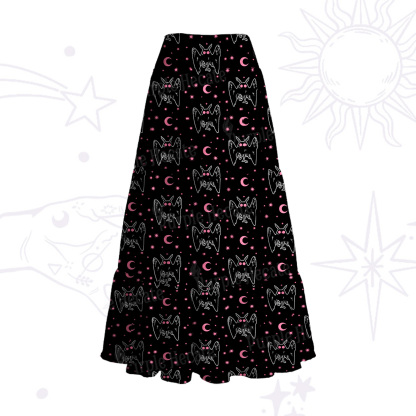 Purplehecate Witchy Mothman Night Convertible Maxi Skirt