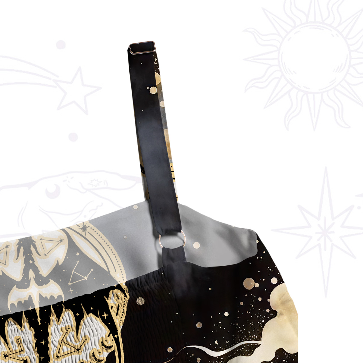 Purplehecate Celestial Dragon Night Wide Straps Maxi Dress