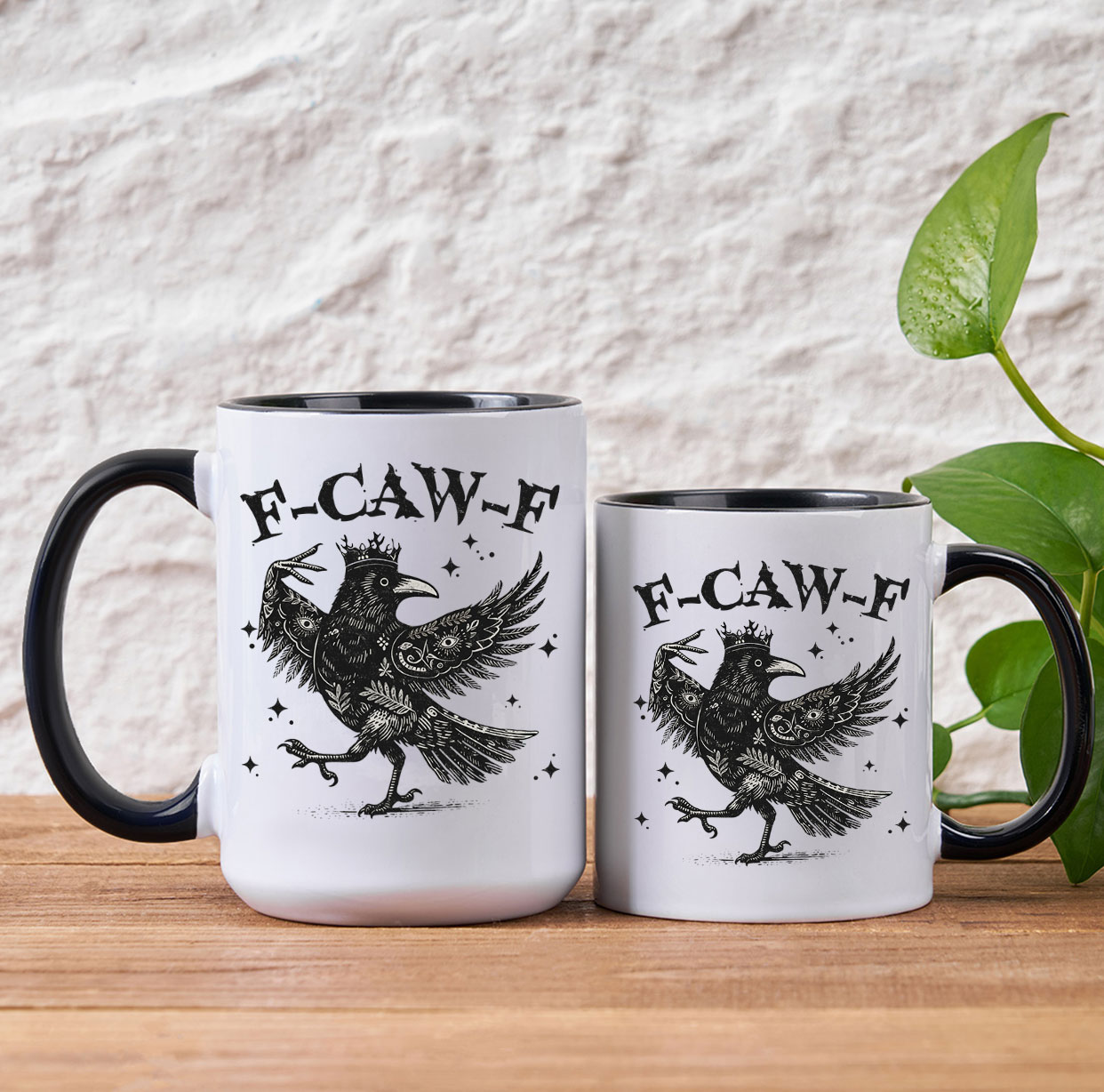 Purplehecate F-caw-f Funny Crow Mug