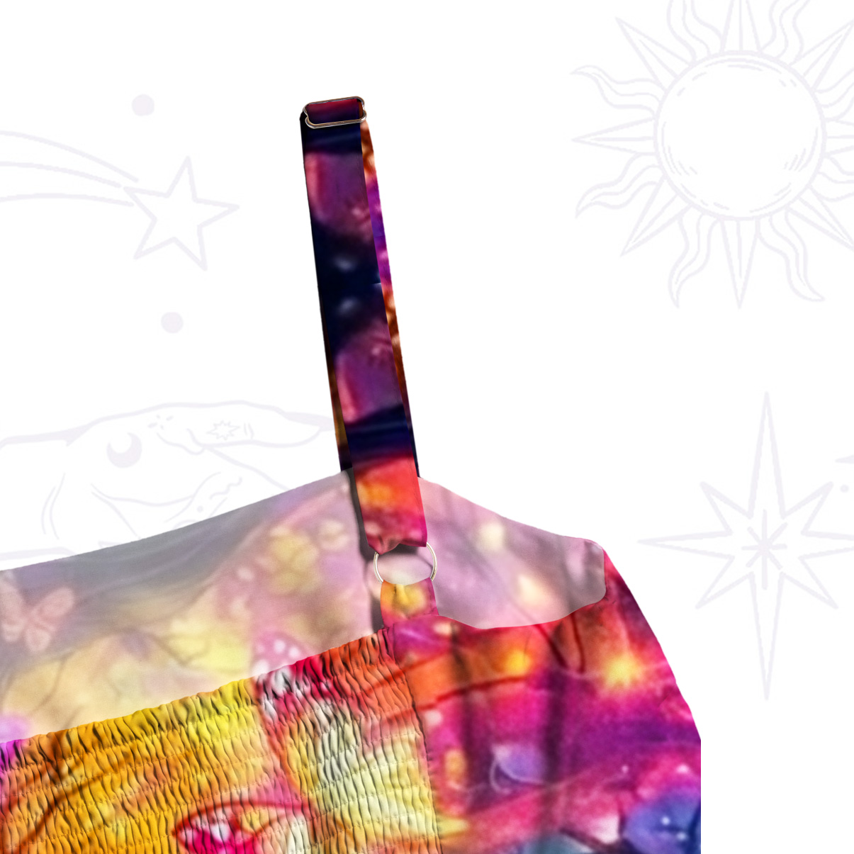 Purplehecate Enchanted Fairy Forest Wide Straps Maxi Dress