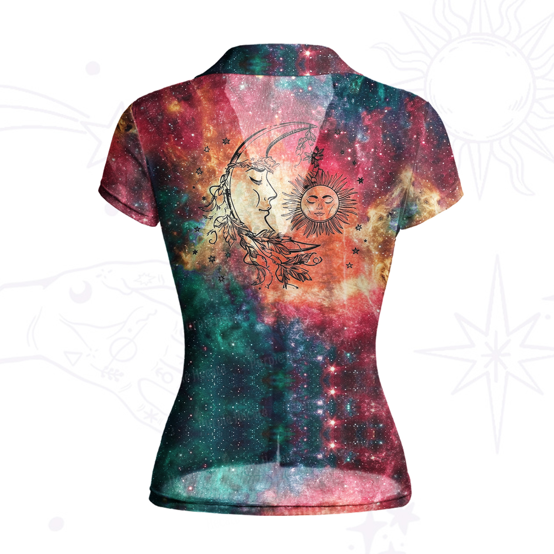 Purplehecate Sun Moon Dreams Mesh Button Up Shirt