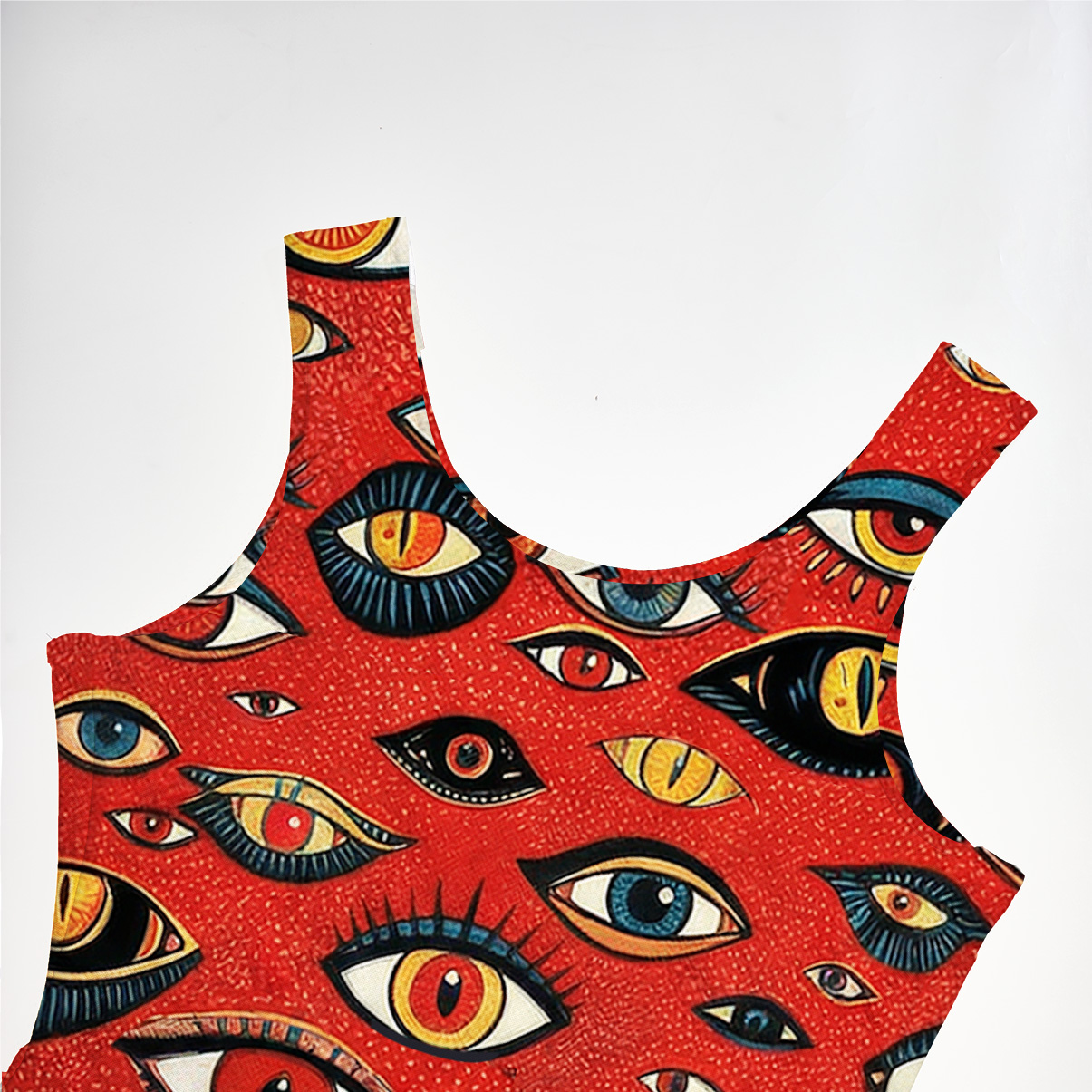 Purplehecate Cosmic Watcher Cat Mesh Maxi Tank Beach Dress