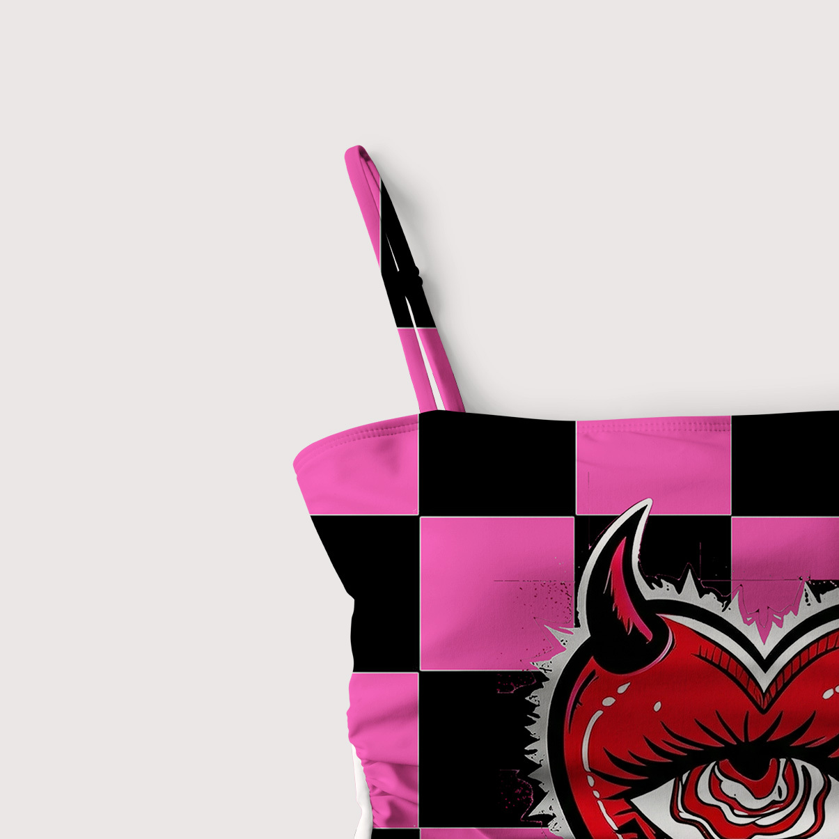 Purplehecate Heart of a Demon Slim-Strap Swimsuit