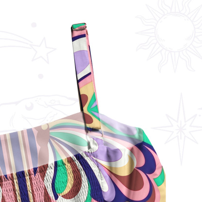 Purplehecate Psychedelic Butterfly Wide Straps Maxi Dress