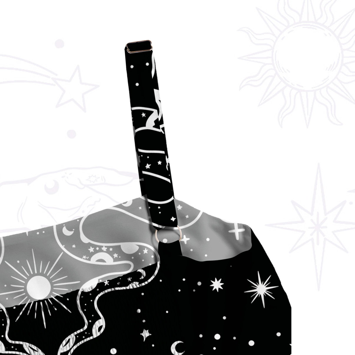Purplehecate Mystic Serpent Sun Wide Straps Maxi Dress