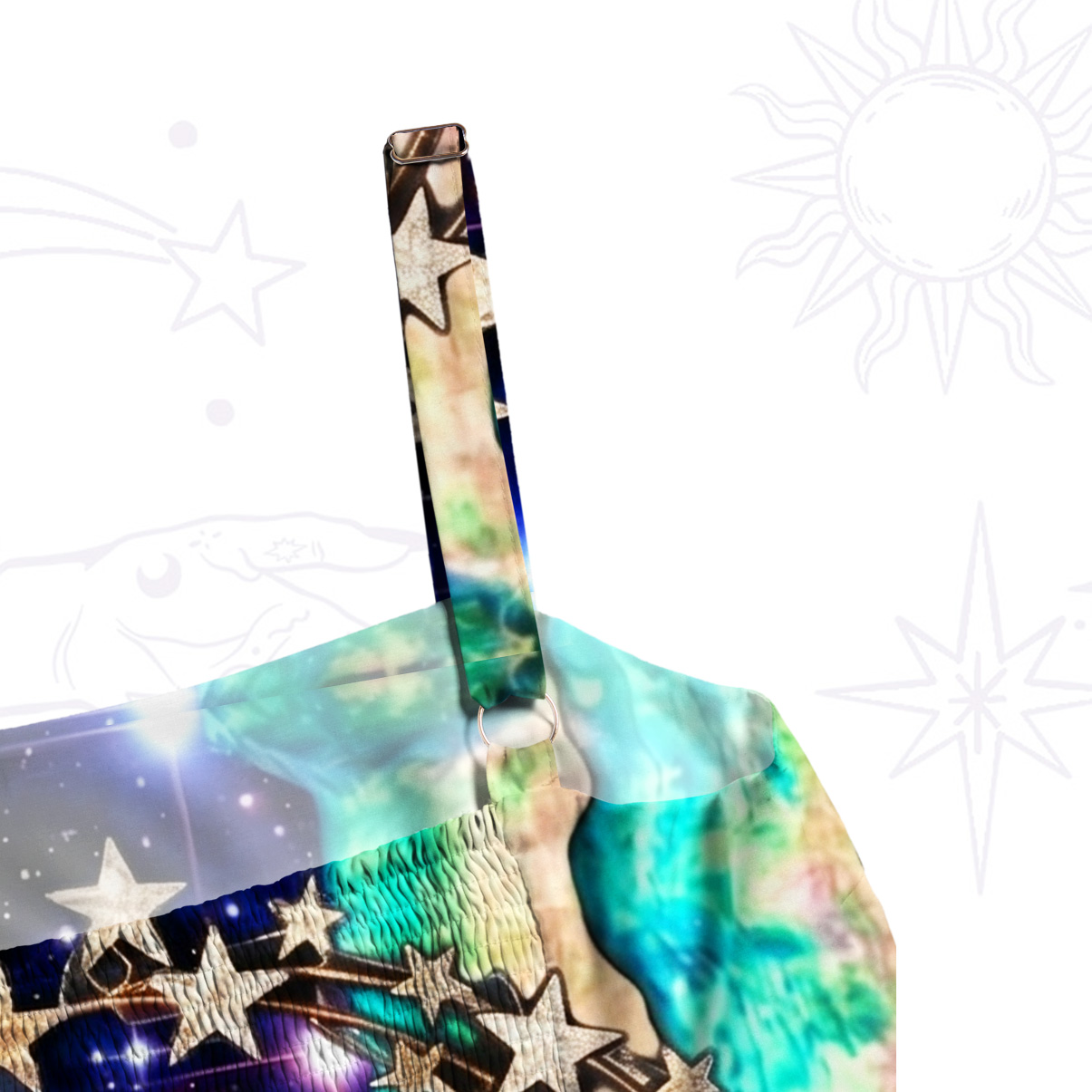 Purplehecate Celestial Sun Priestess Wide Straps Maxi Dress