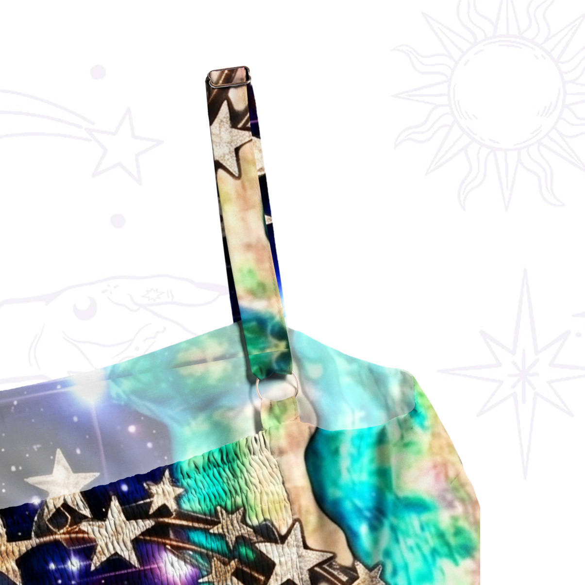 Purplehecate Celestial Sun Priestess Wide Straps Maxi Dress