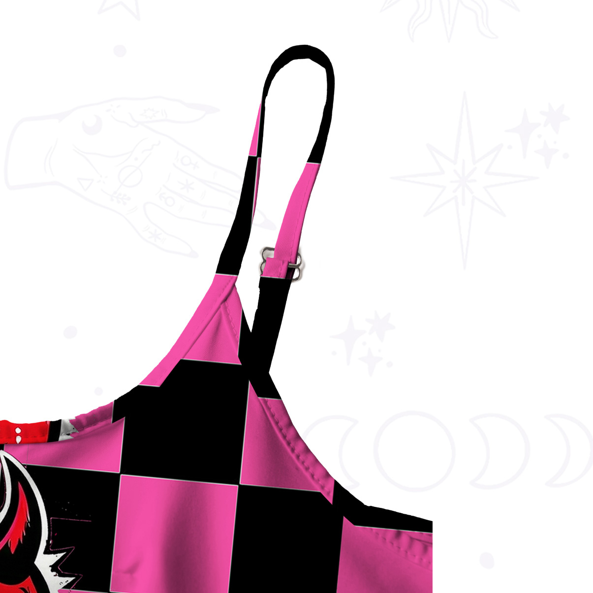 Purplehecate Heart of a Demon Spaghetti Strap Midi Dress