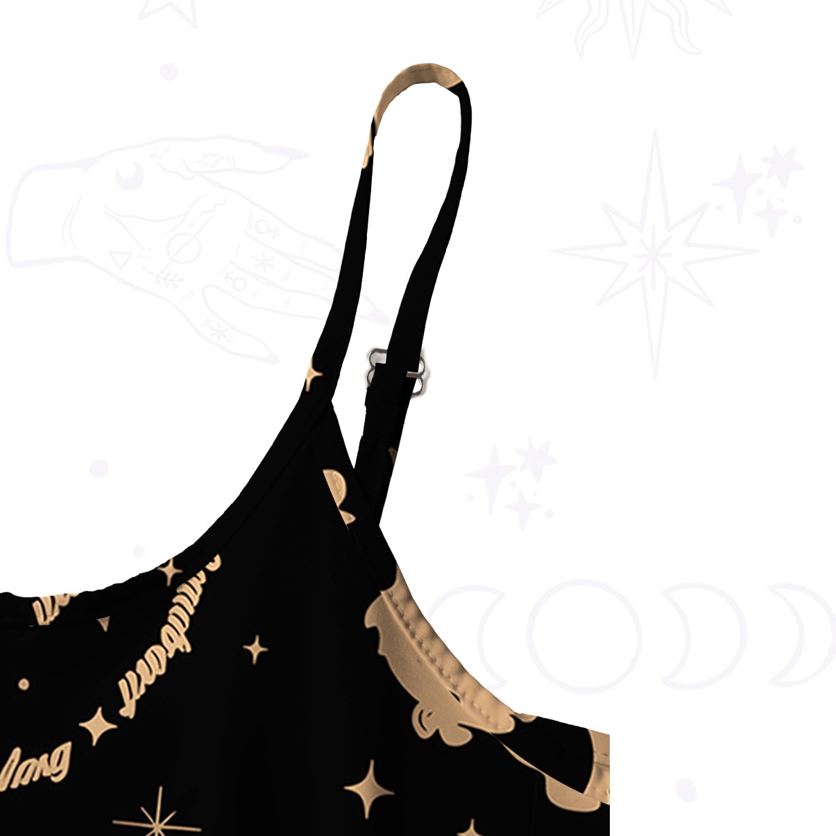 Purplehecate Fantasy Dragon Allover Spaghetti Strap Midi Dress