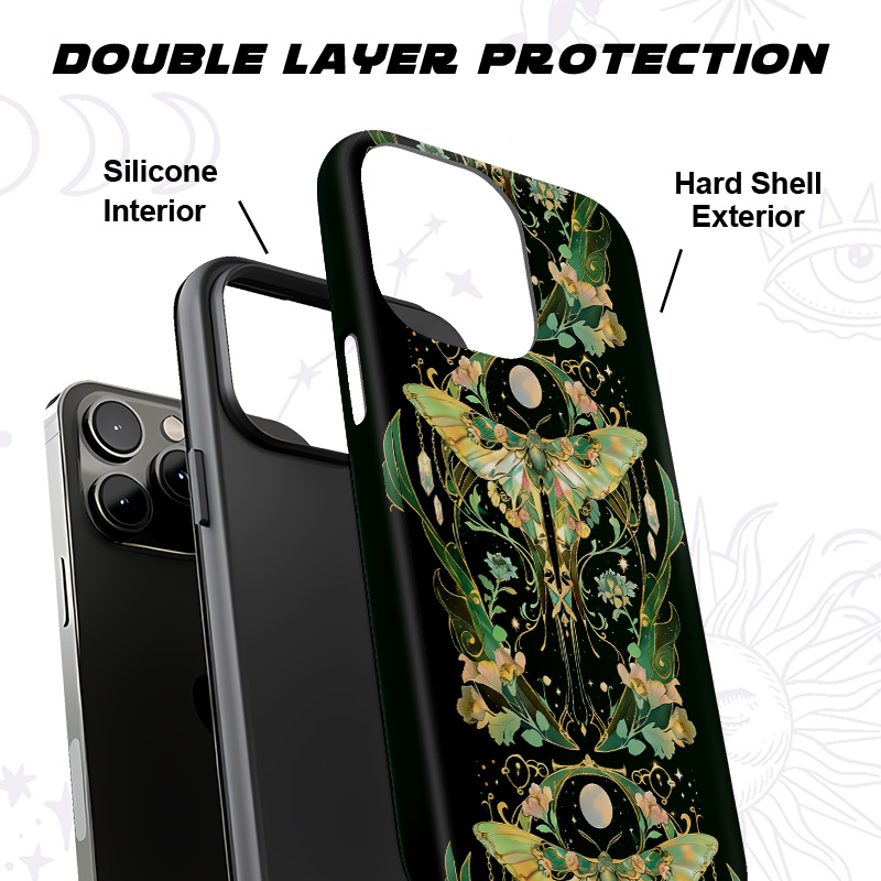 Purplehecate Moon Moth Rave Phone Case