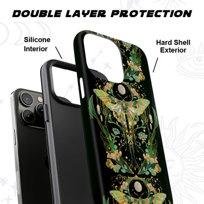 Purplehecate Moon Moth Rave Phone Case