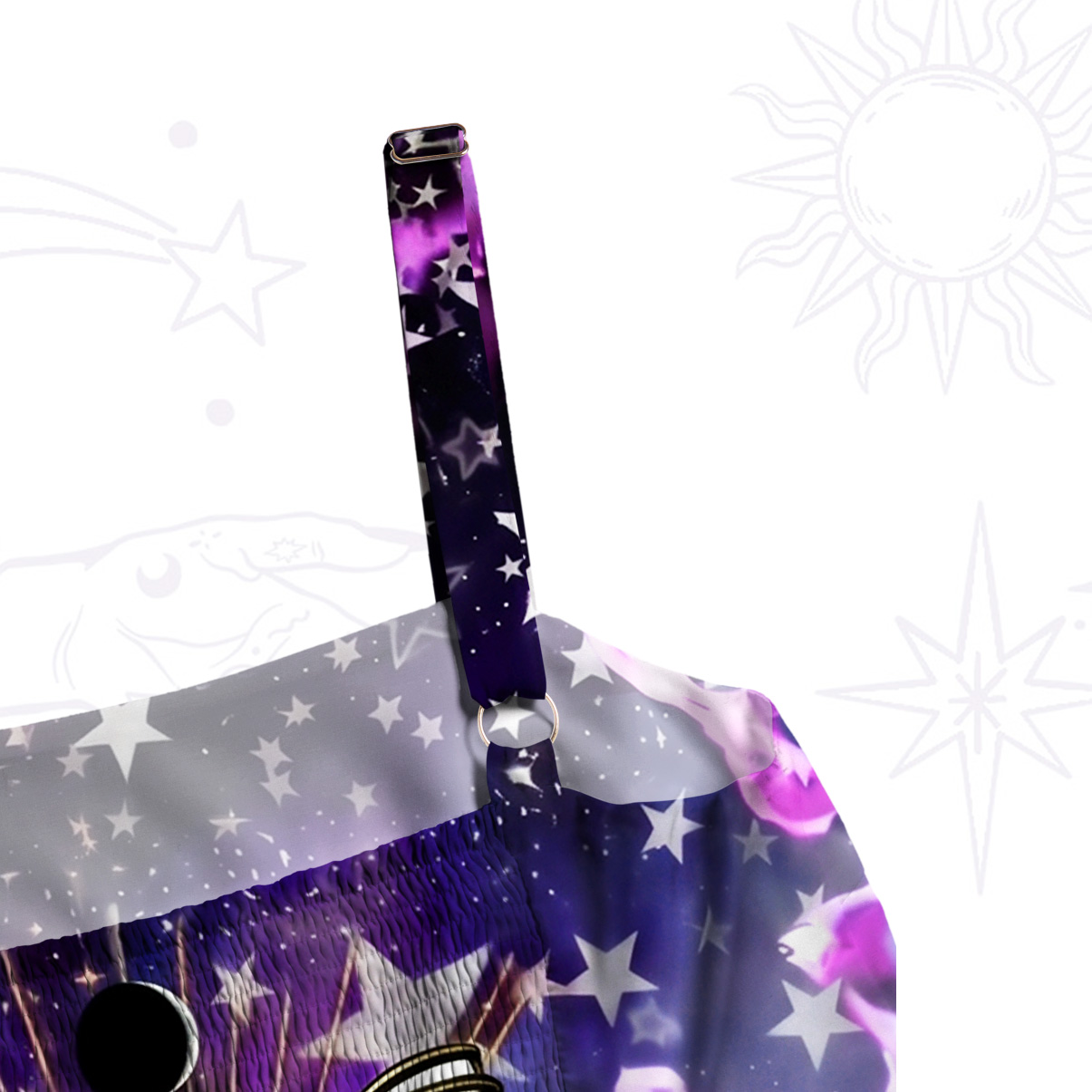 Purplehecate Moonlit Witch Ceremony Wide Straps Maxi Dress