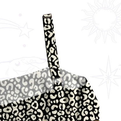 Purplehecate Gothic Leopard Mushroom Snake Wide Straps Maxi Dress