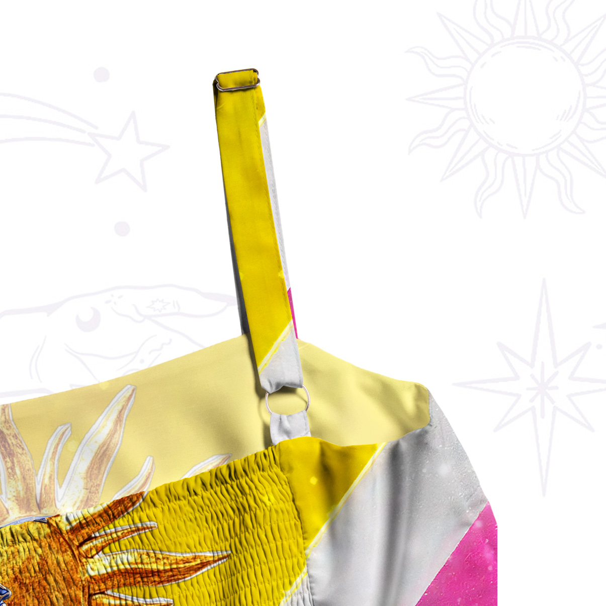 Purplehecate Progress Pride Sunburst Wide Straps Maxi Dress