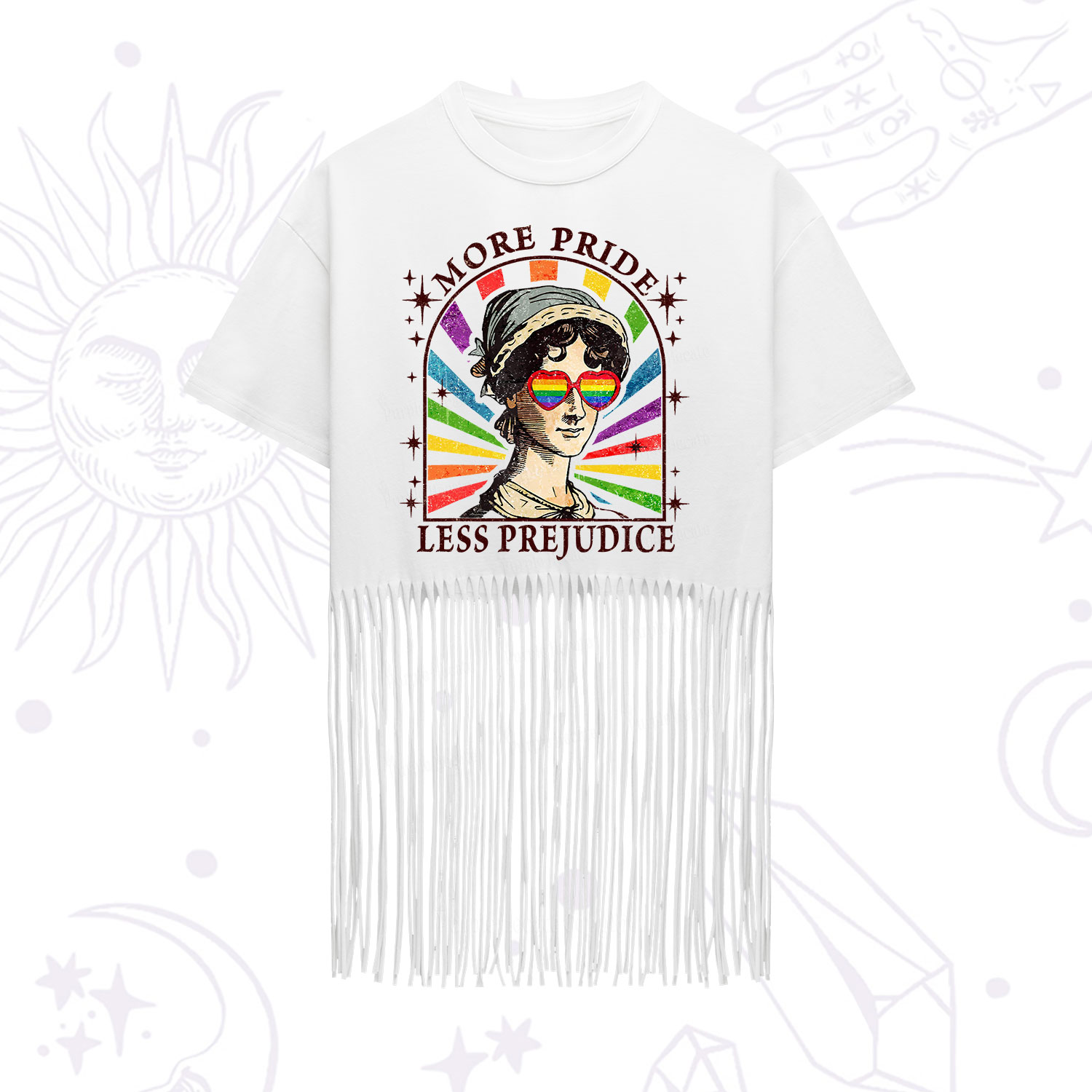 Purplehecate More Pride Less Prejudice Fringe Hem T-Shirt
