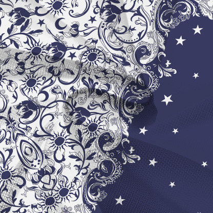 Purplehecate Midnight Star Mesh Mermaid Hem Skirt