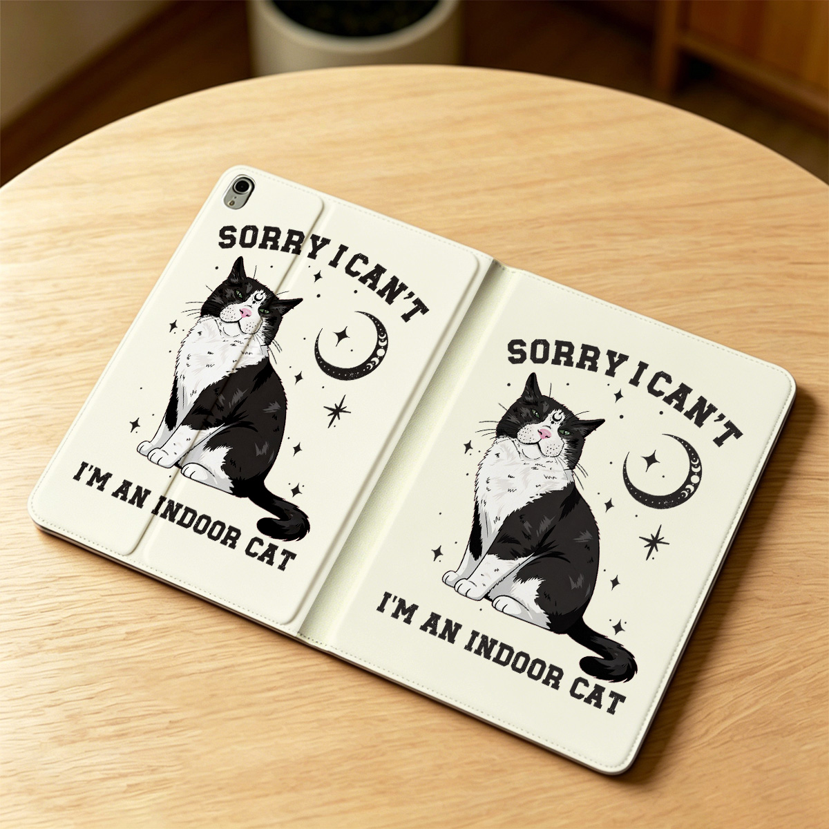 Purplehecate Sorry I Can't Go I'm an Indoor Cat iPad Case
