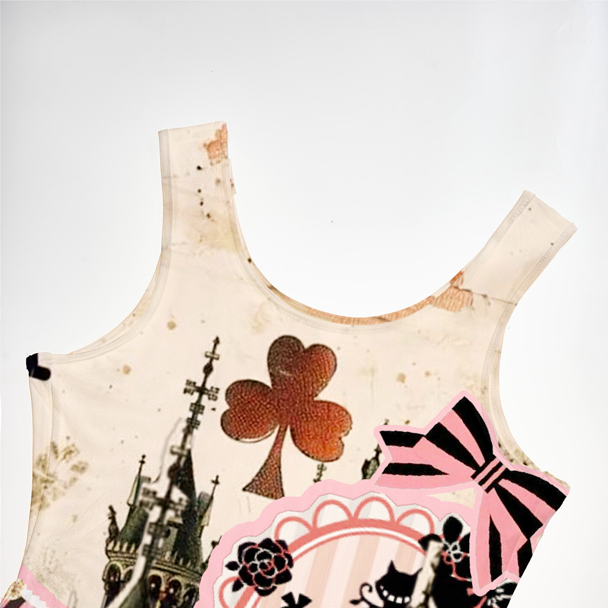 Purplehecate Wonderland Alice’s Tea Party Mesh Maxi Tank Beach Dress