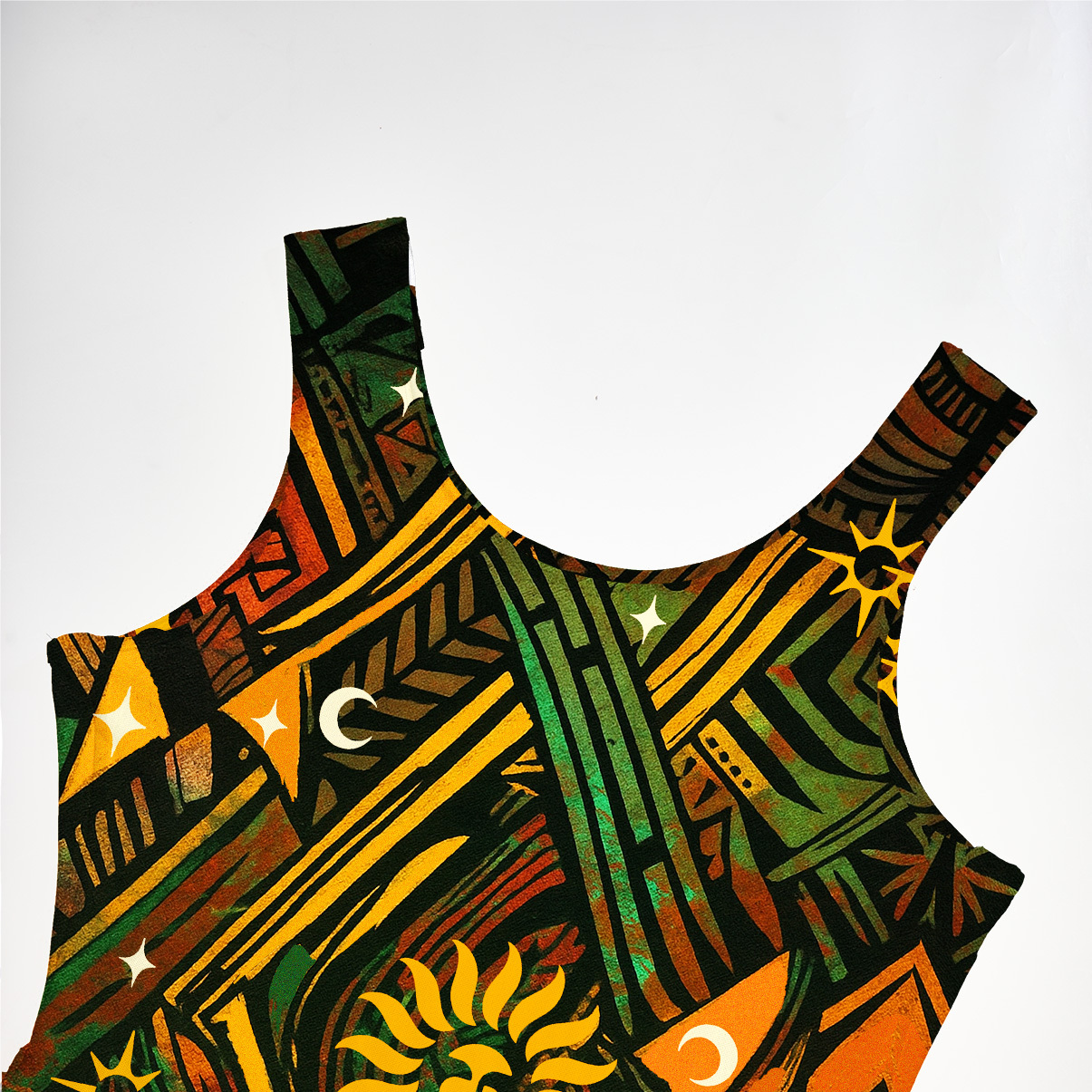 Purplehecate Boho Tribal Sun Mesh Maxi Tank Beach Dress