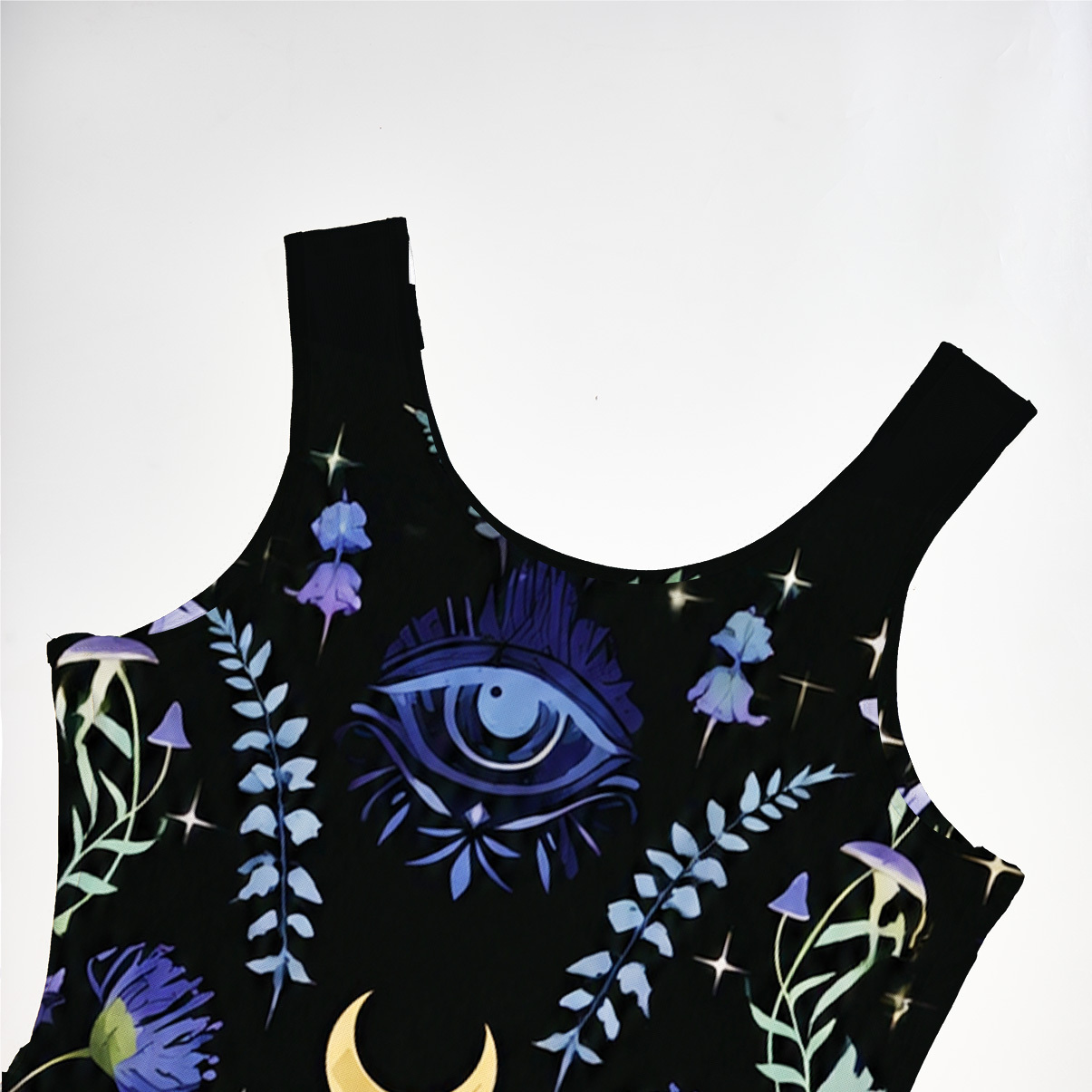 Purplehecate Moon Moth Witchery Mesh Maxi Tank Beach Dress