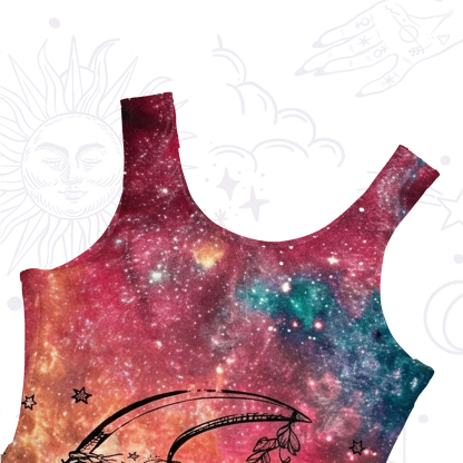 Purplehecate Sun Moon Dreams Mesh Maxi Tank Beach Dress